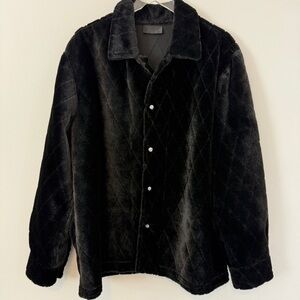 RtA Men’s Jacket size XL Black Faux Fur
